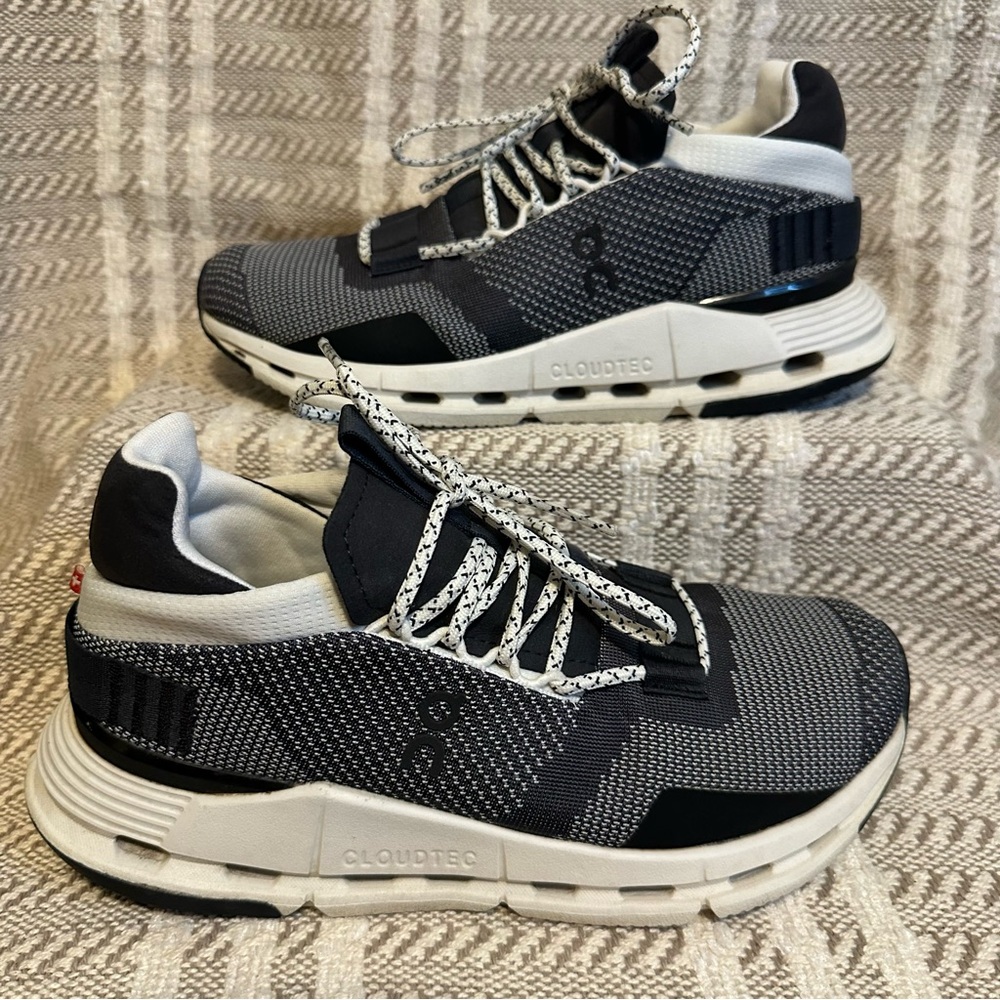 On Cloud Cloudnova Cloudtec Shoes Black White Siz… - image 2